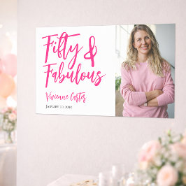 Vijftig en Fabulous Foto 50ste Verjaardagsfeestje Poster