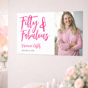 Vijftig en Fabulous Foto 50ste Verjaardagsfeestje Poster