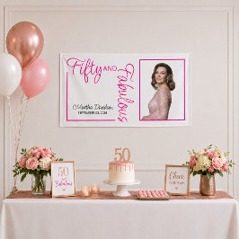 Vijftig en Fabulous Foto 50ste verpartij Spandoek
