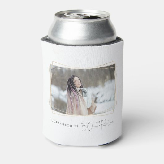 Vijftig en Fabulous Fotonaam Blikjeskoeler (Blikje Achterkant)