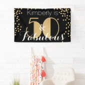 Vijftig en Fabulous Gold 50e verjaardag Spandoek (Insitu)