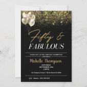 Vijftig en Fabulous Gold-dag voor vrouwen Kaart (Voorkant)