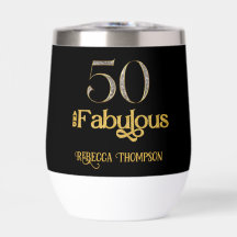 Vijftig en Fabulous Gouden Jurk Zwart 50ste Verjaa