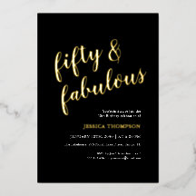 Vijftig en Fabulous Gouden Script 50ste Verjaardag