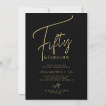 Vijftig en Fabulous Gouden Script 50ste Verjaardag