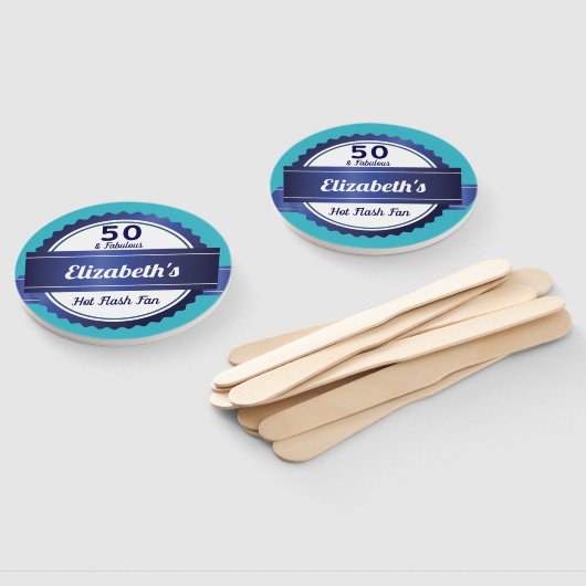 Vijftig en Fabulous Grappige Menopauze Hot Flash F Handwaaier (Niet-gemonteerd)