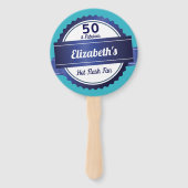 Vijftig en Fabulous Grappige Menopauze Hot Flash F Handwaaier (Voorkant)