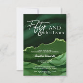 Vijftig en Fabulous Groene Agaat 50ste Verjaardag Kaart (Voorkant)