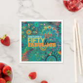 Vijftig en Fabulous Kleurrijke Blauwe Bohemian Servet (Insitu)