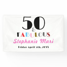 Vijftig en Fabulous Krachtige Foto 50e Verjaardag 