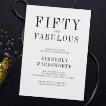 Vijftig en Fabulous Minimaal 50ste Verjaardagsfees