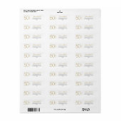 Vijftig en Fabulous Modern Goud Witte Adres Etiket (Full Sheet)