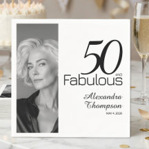 Vijftig en Fabulous Naam Datum 50e Foto Feest