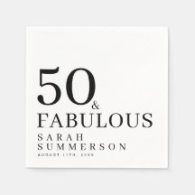 Vijftig en Fabulous Naam Datum 50ste Verjaardagsfe