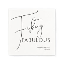 Vijftig en Fabulous Naam Datum 50ste Verjaardagsfe