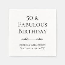 Vijftig en Fabulous Naam Datum 50ste Verjaardagsfe
