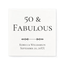 Vijftig en Fabulous Naam Datum 50ste Verjaardagsfe