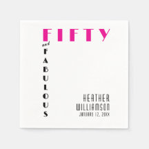 Vijftig en Fabulous Naam Datum 50ste Verjaardagsfe