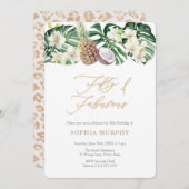 Vijftig en Fabulous Oerwoud 50ste verjaardag Kaart (Voorkant / Achterkant)