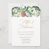 Vijftig en Fabulous Oerwoud 50ste verjaardag Kaart (Voorkant)