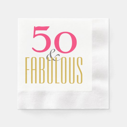 Vijftig en Fabulous of aanpassen aan eigen leeftij Servet (Voorkant)