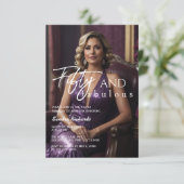 Vijftig en Fabulous Paarse Roos 50e Verjaardag Kaart (Staand voorkant)