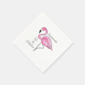 Vijftig en Fabulous Pink Flamingo Custom Servet (Hoek)