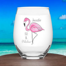 Vijftig en Fabulous Pink Flamingo Custom