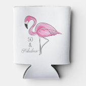 Vijftig en Fabulous Pink Flamingo Koelboxxen Blikjeskoeler (Voorkant)