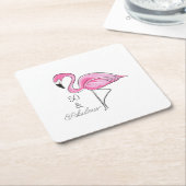 Vijftig en Fabulous Pink Flamingo Onderzetters (Schuin)
