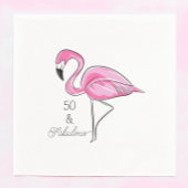 Vijftig en Fabulous Pink Flamingo Servet