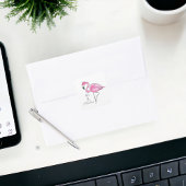 Vijftig en Fabulous Pink Flamingo Vierkante Sticker