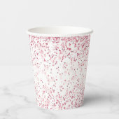 Vijftig en Fabulous Pink Glitter Confetti Birthday Papieren Bekers (Achterkant)