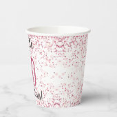 Vijftig en Fabulous Pink Glitter Confetti Birthday Papieren Bekers (Links)