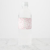 Vijftig en Fabulous Pink Glitter Confetti Birthday Waterfles Etiket (Achterkant)