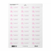 Vijftig en Fabulous Roze Script 50ste Verjaardagsf Etiket (Full Sheet)
