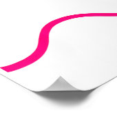 Vijftig en Fabulous Roze Script Banner Poster (Hoek)