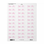 Vijftig en Fabulous Roze Script Etiket (Full Sheet)