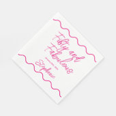 Vijftig en Fabulous Roze Script Servet (Hoek)