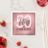 Vijftig en Fabulous Script 50ste verjaardag Servet (Insitu)