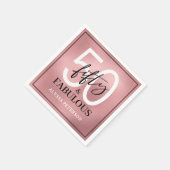 Vijftig en Fabulous Script 50ste verjaardag Servet (Hoek)