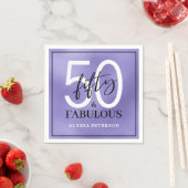 Vijftig en Fabulous Script 50ste verjaardag Servet (Insitu)
