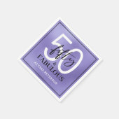 Vijftig en Fabulous Script 50ste verjaardag Servet (Hoek)