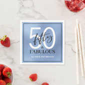 Vijftig en Fabulous Script 50ste verjaardag Servet (Insitu)