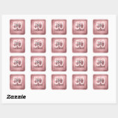 Vijftig en Fabulous Script 50ste verjaardag Vierkante Sticker (Vel)