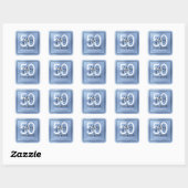 Vijftig en Fabulous Script 50ste verjaardag Vierkante Sticker (Vel)