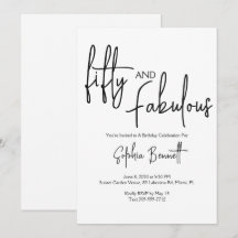 Vijftig en Fabulous Script 50ste verjaardagsfeestj