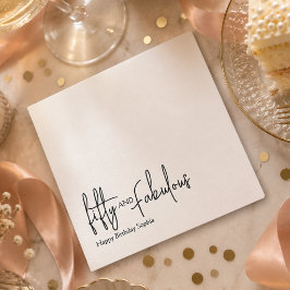Vijftig en Fabulous Script 50ste verjaardagsfeestj Servet
