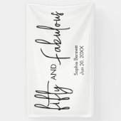 Vijftig en Fabulous Script 50ste verjaardagsfeestj Spandoek (Verticaal)
