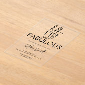 Vijftig en Fabulous Script 50ste verpartij Acryl Uitnodigingen (Laagn)